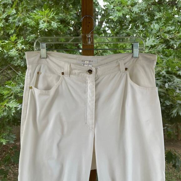 Escada Women's White Cropped Pants Size 42 (U.S. Large) - Picture 3 of 7